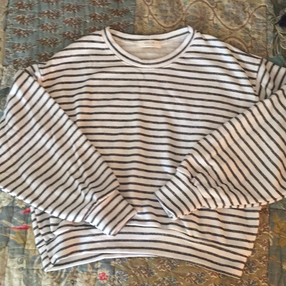 Jolie Cropped Puff Sleeve Sweatshirt